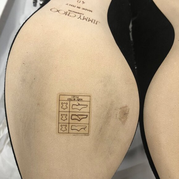 Jimmy Choo Kaza Suede Crystal-Buckle Booties Size 40/ USA 9.5 NWB - Picture 8 of 14